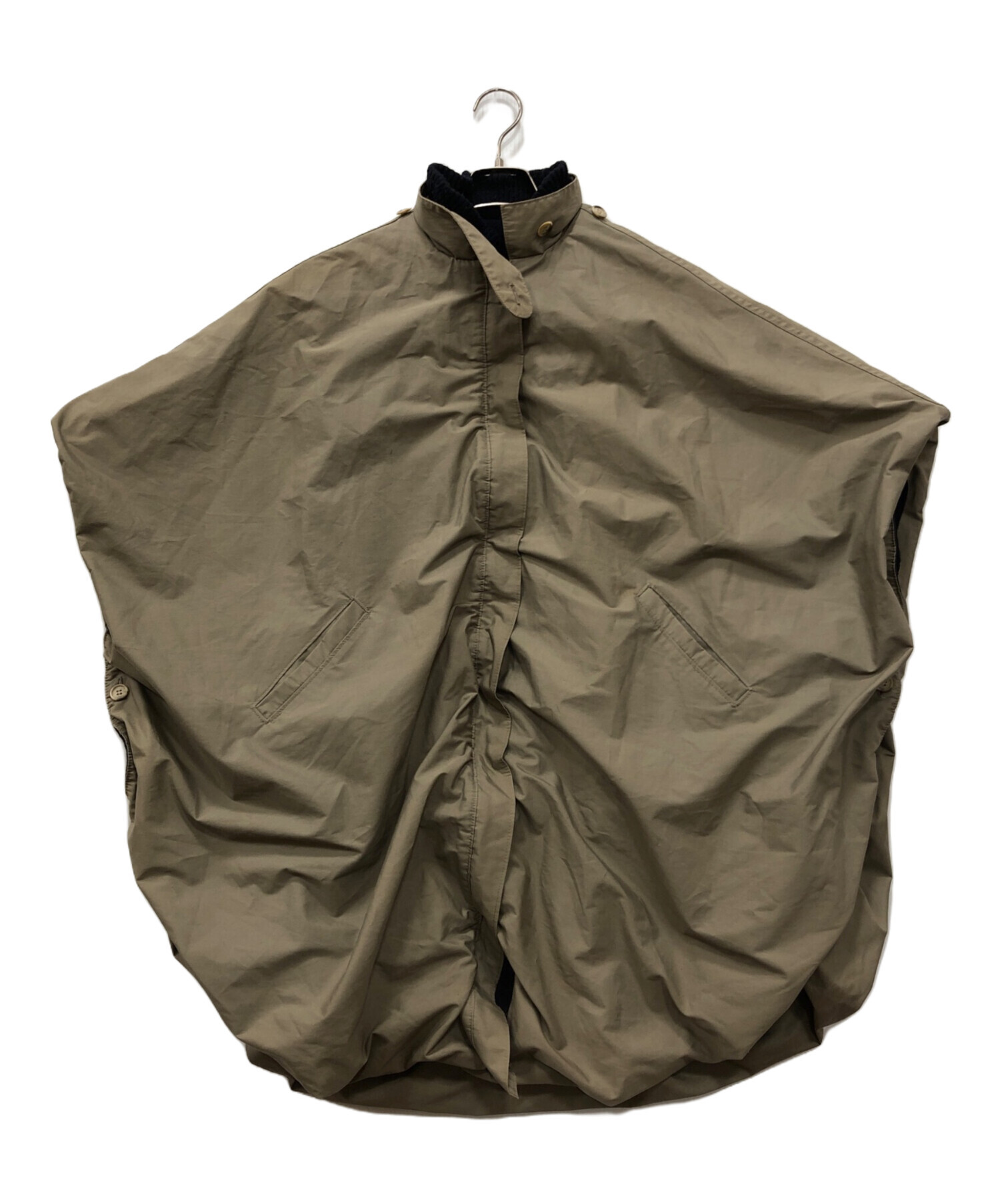 [US古着] 80s Woolrich 冬用リバーシブルポンチョ ネップ入ウール 中古・古着通販】WOOLRICH (ウールリッチ) ポンチョ ベージュ サイズ