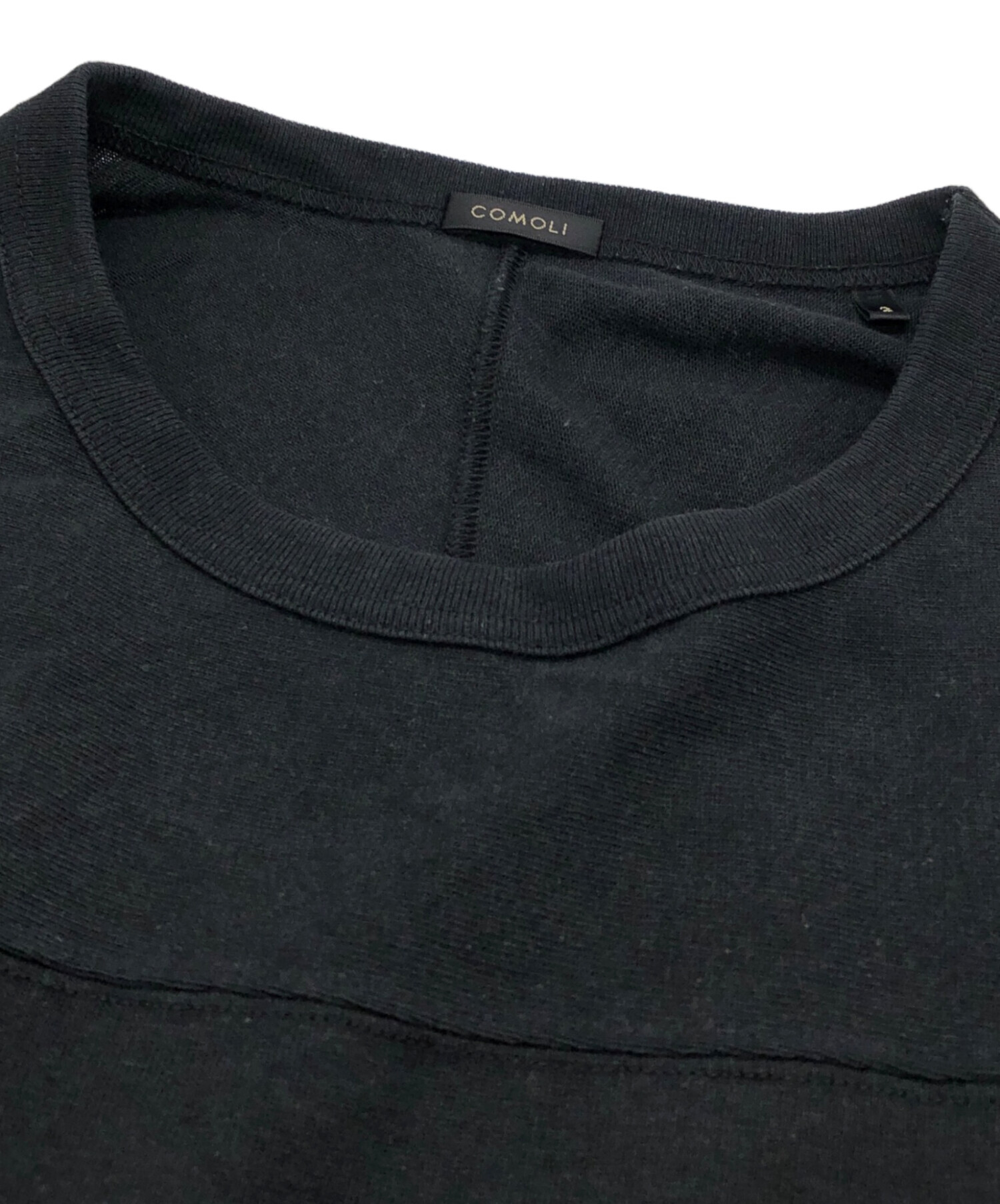 中古・古着通販】COMOLI (コモリ) フットボールTシャツ ブラック