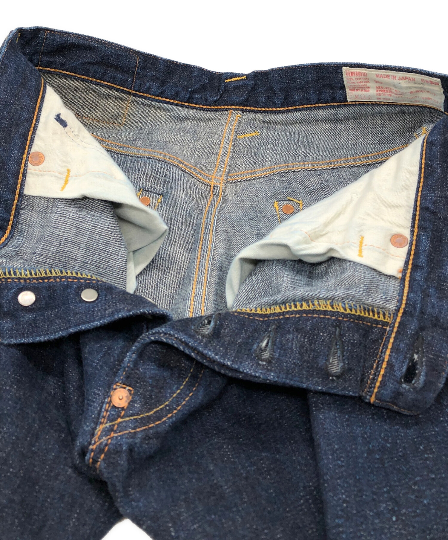 EVISU　エビス　ダークブルー デニムパンツ ボタンフライ 中古・古着通販】EVISU (エヴィス) ボタンフライデニムパンツ