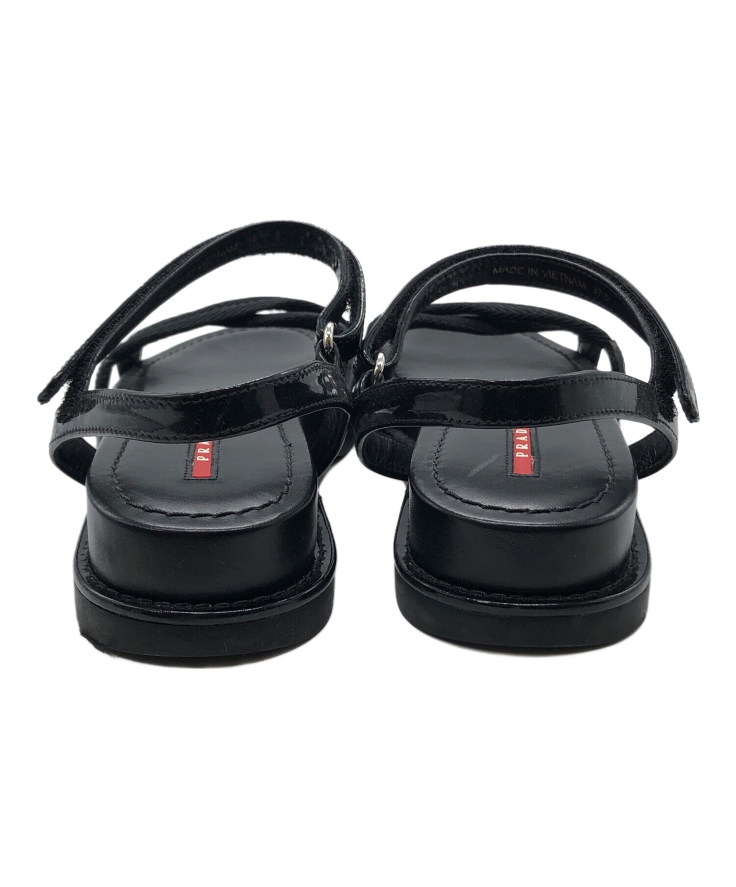 中古・古着通販】PRADA (プラダ) スポーツサンダル ブラック サイズ