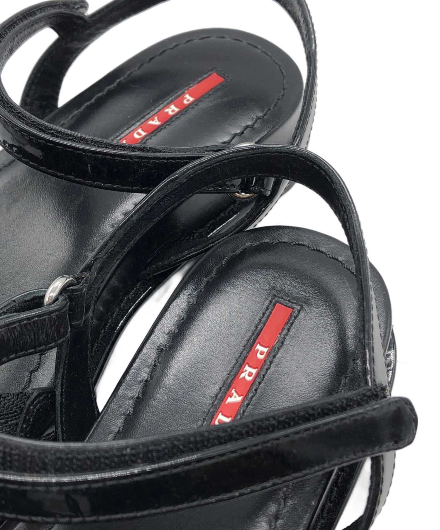 中古・古着通販】PRADA (プラダ) スポーツサンダル ブラック サイズ