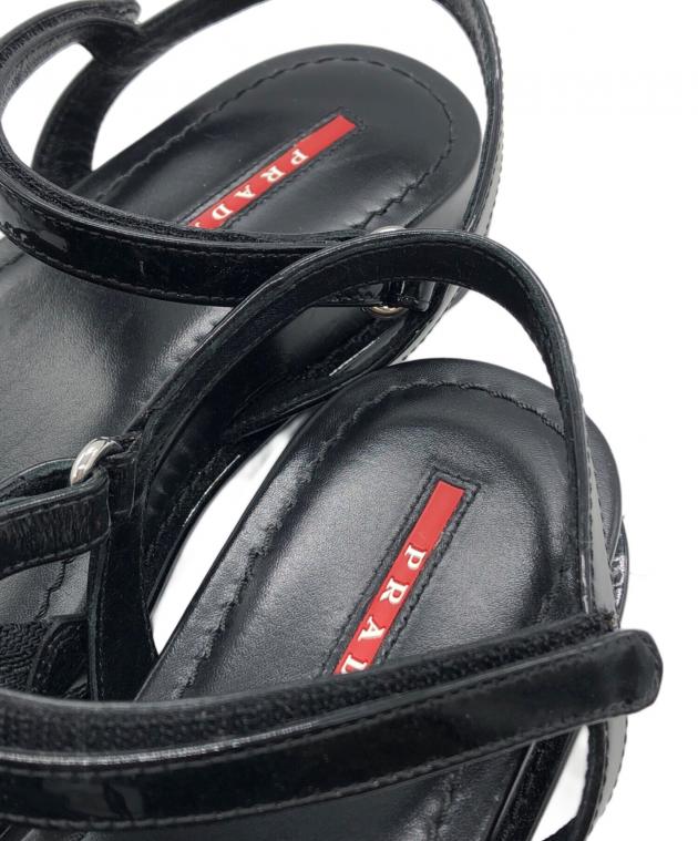 中古・古着通販】PRADA (プラダ) スポーツサンダル ブラック サイズ