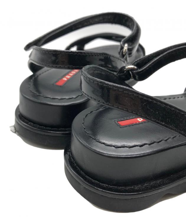中古・古着通販】PRADA (プラダ) スポーツサンダル ブラック サイズ