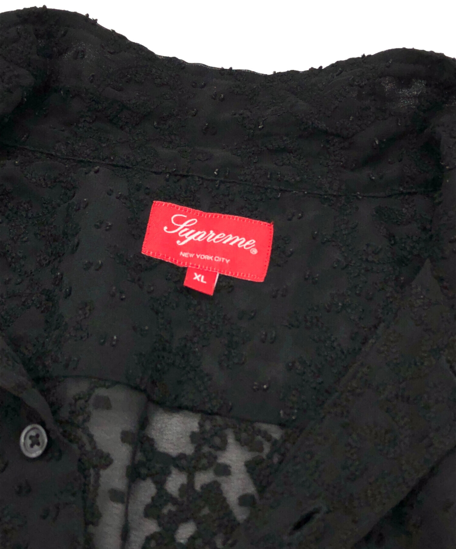 Supreme ブラック 中古・古着通販】SUPREME (シュプリーム) Chainstitch Chiffon S/S