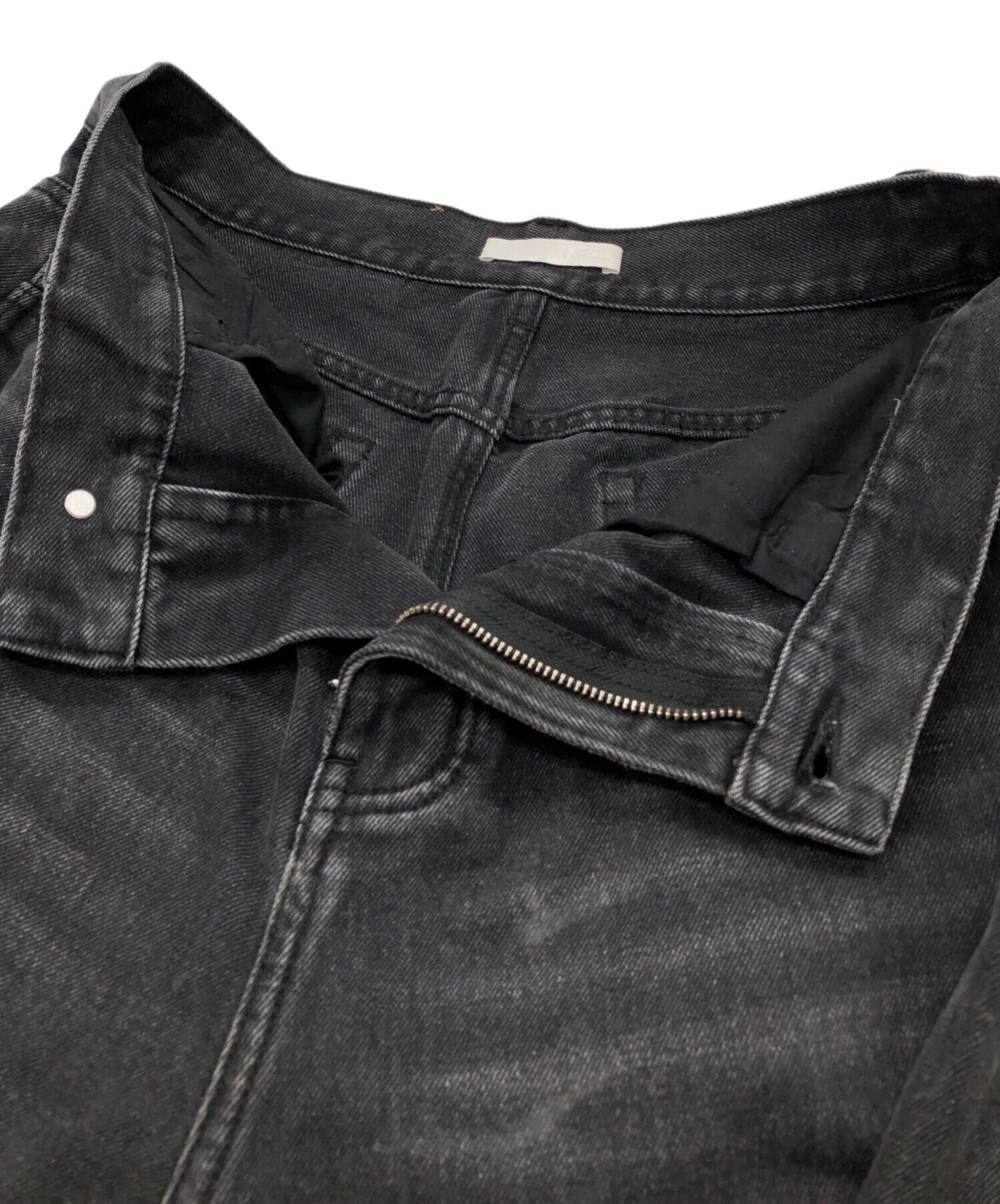 中古・古着通販】NFAI. (エヌエフエーアイ) Wide Leg Jeans グレー 