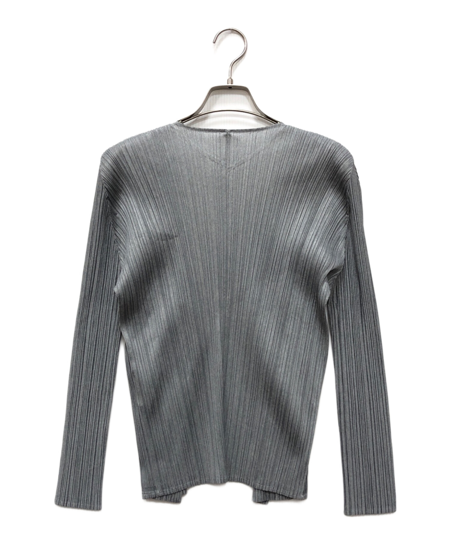 PLEATS PLEASE グレー プリーツカーディガン 中古・古着通販】PLEATS PLEASE (プリーツプリーズ) プリーツ