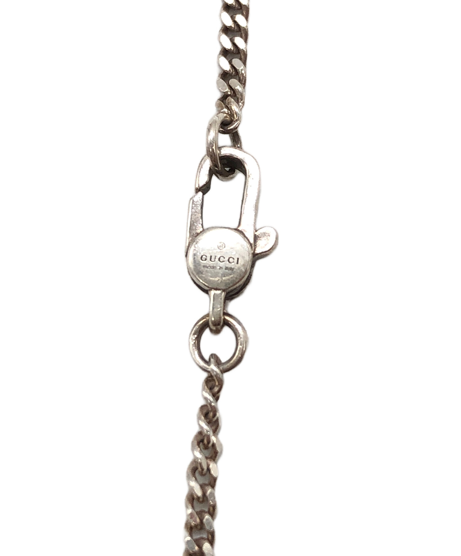 中古・古着通販】GUCCI (グッチ) ハートトップネックレス シルバー 