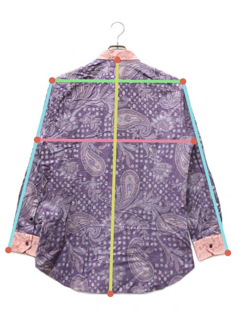 中古・古着通販】ETRO (エトロ) ペイズリー柄シャツ パープル サイズ