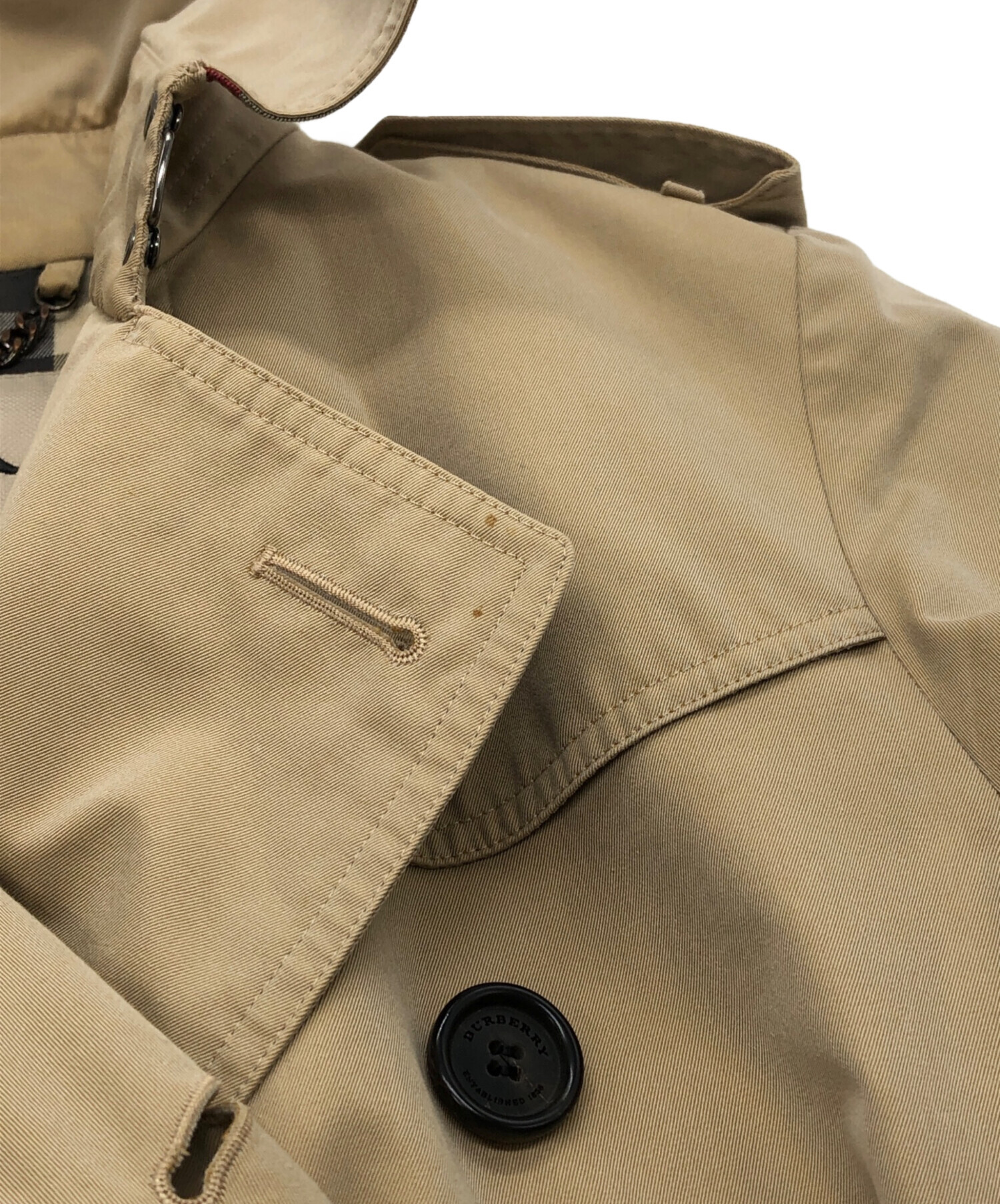 BURBERRY トレンチコート UK 8 ベージュ 中古・古着通販】BURBERRY (バーバリー) トレンチコート ベージュ