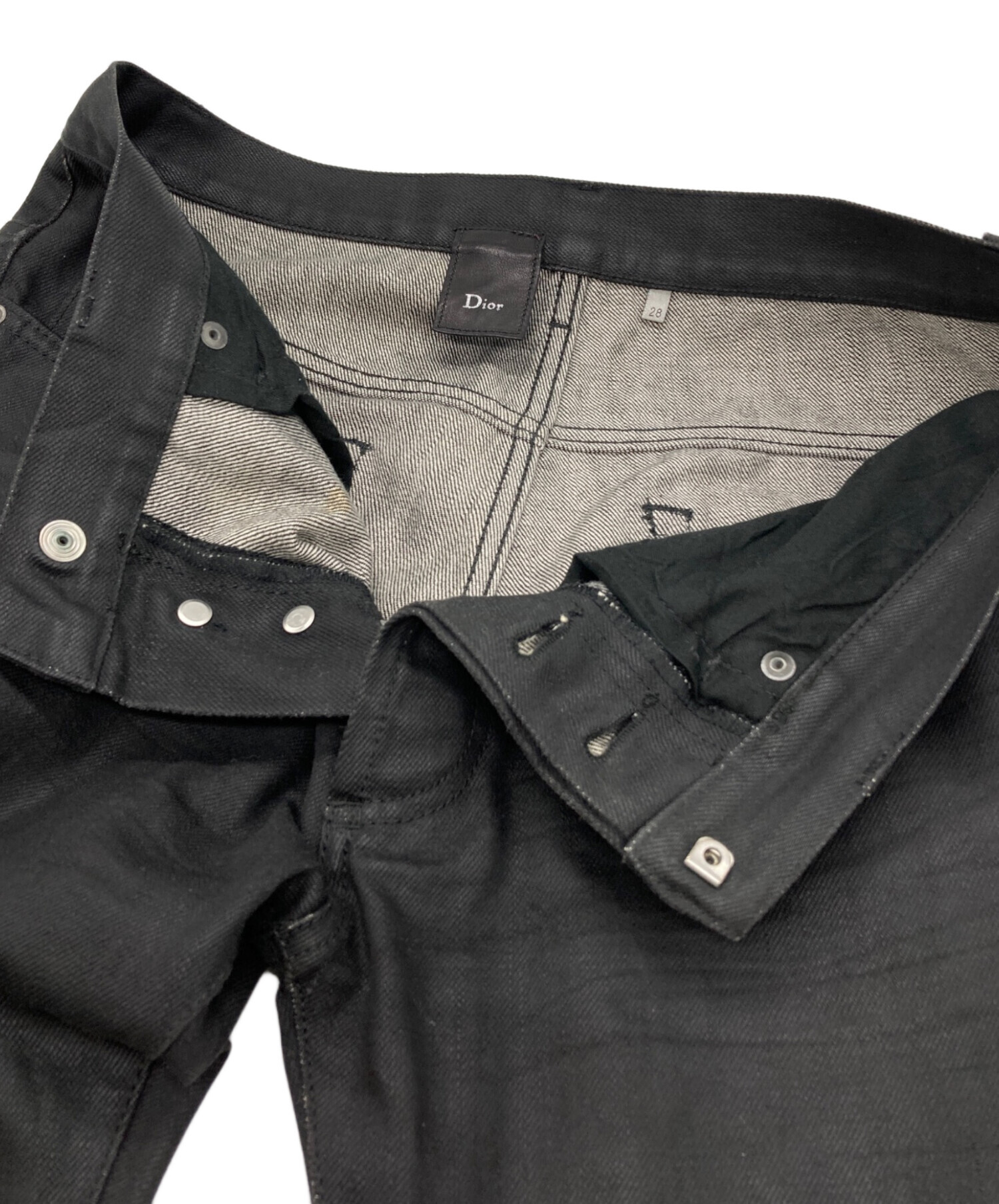 中古・古着通販】Dior (ディオール) ブラックコットンデニムパンツ