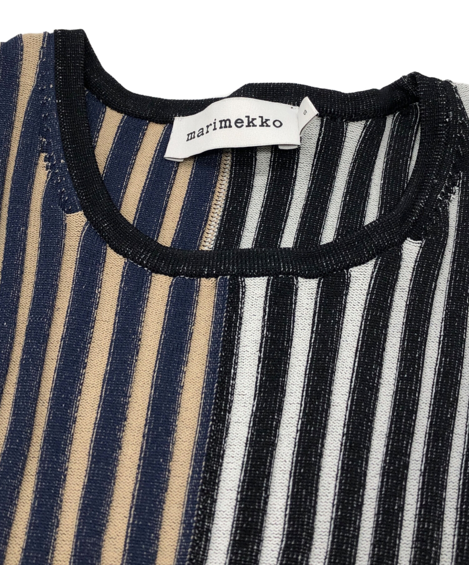 中古・古着通販】marimekko (マリメッコ) ニットワンピース ネイビー