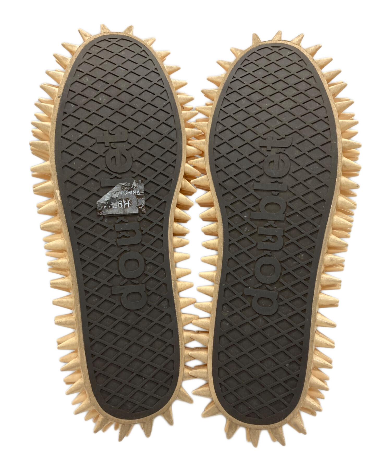 中古・古着通販】doublet (ダブレット) SPIKY LEATHER SNEAKER WHITE