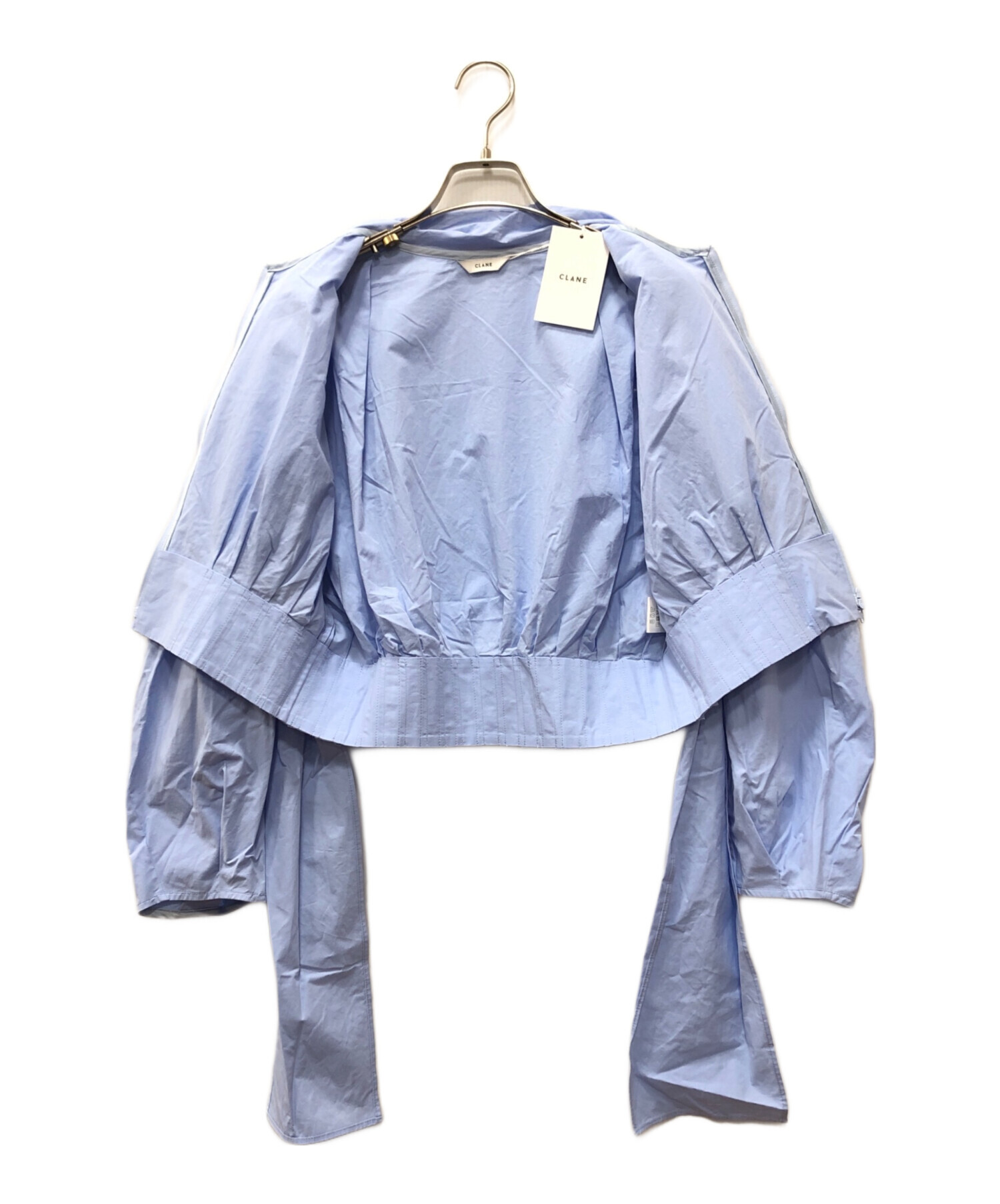 中古・古着通販】CLANE (クラネ) RIBBON ZIP SHIRTS ブルー サイズ:1