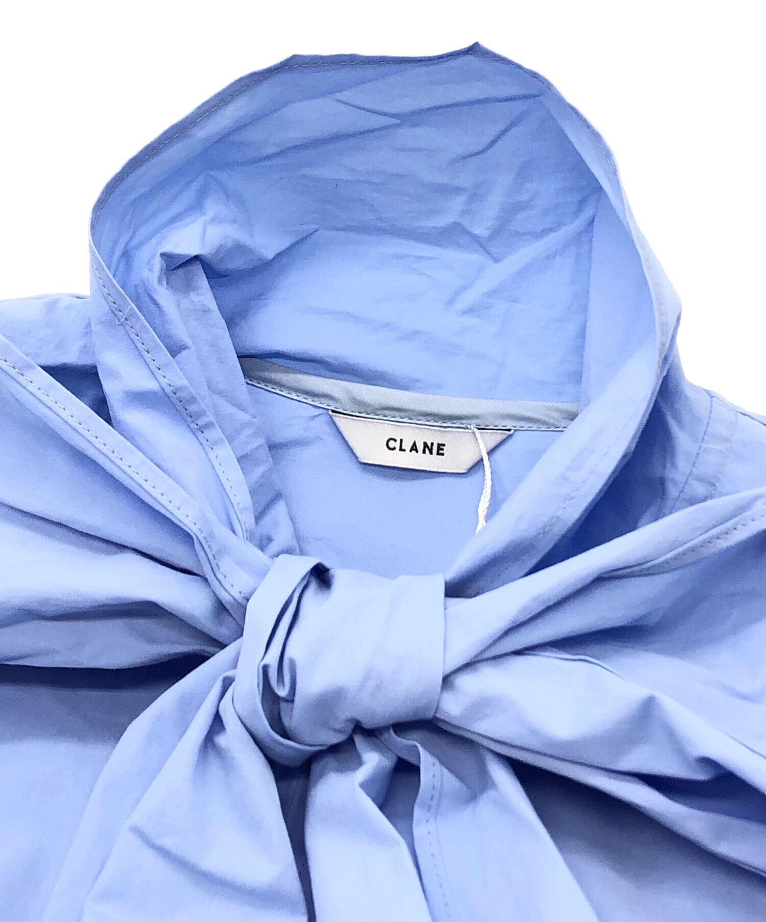 中古・古着通販】CLANE (クラネ) RIBBON ZIP SHIRTS ブルー サイズ:1 
