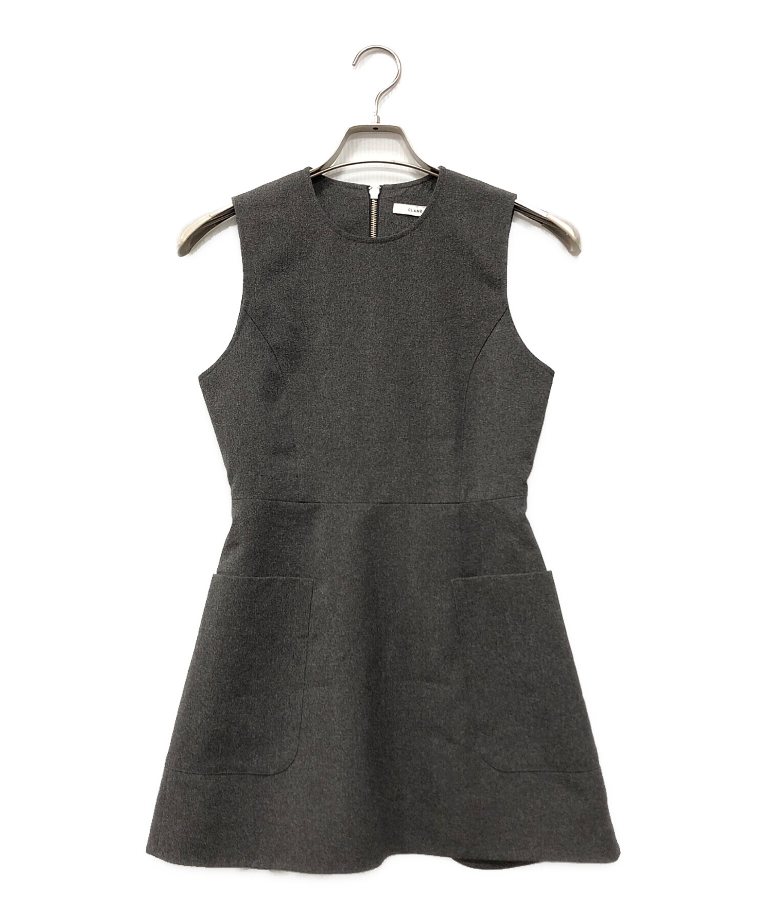 最終値下げ【美品】CLANE APRON TOPS グレー　サイズ1 中古・古着通販】CLANE (クラネ) エプロン トップス グレー サイズ:1