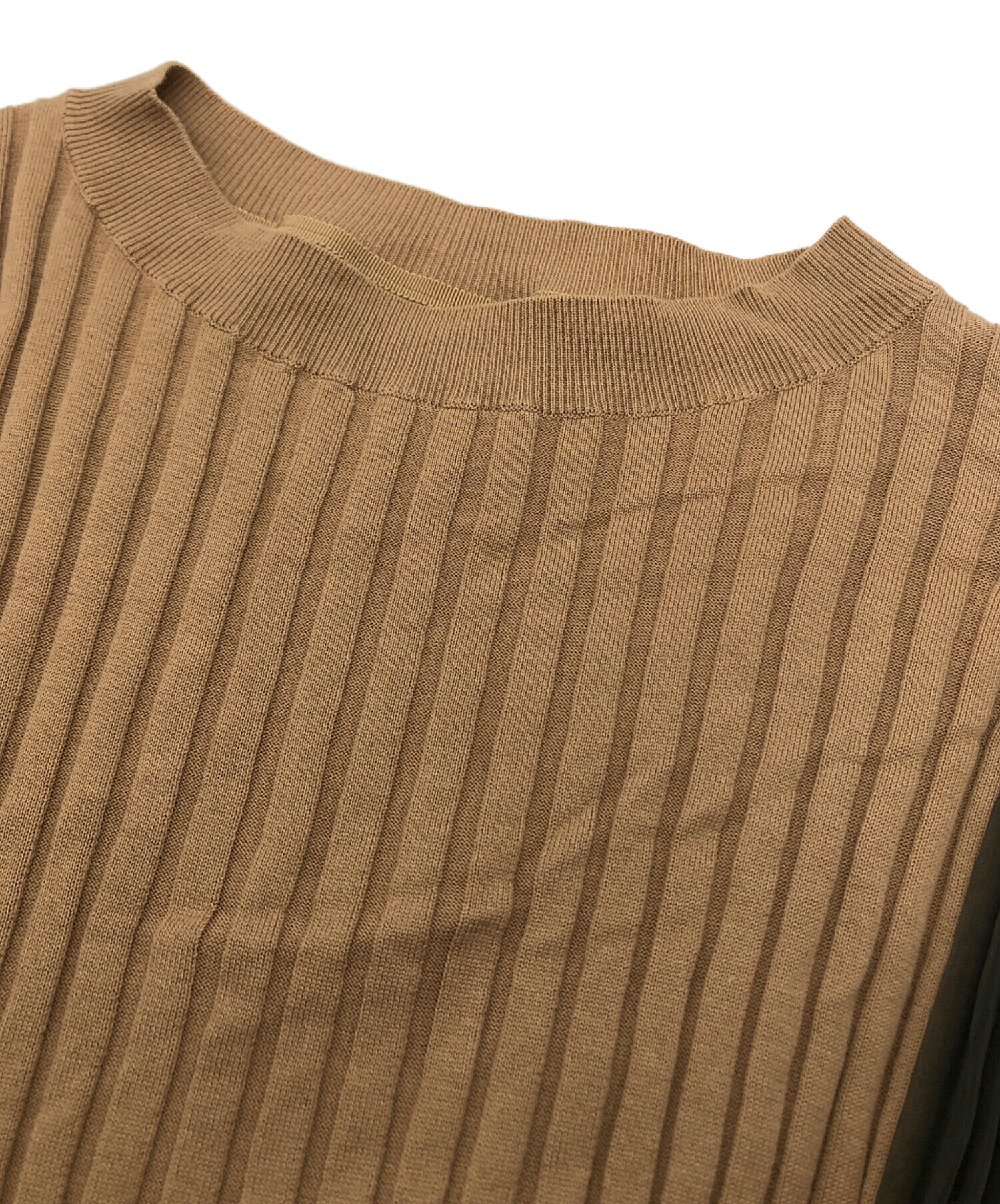 中古・古着通販】sacai (サカイ) ドッキングニット オリーブ サイズ:2