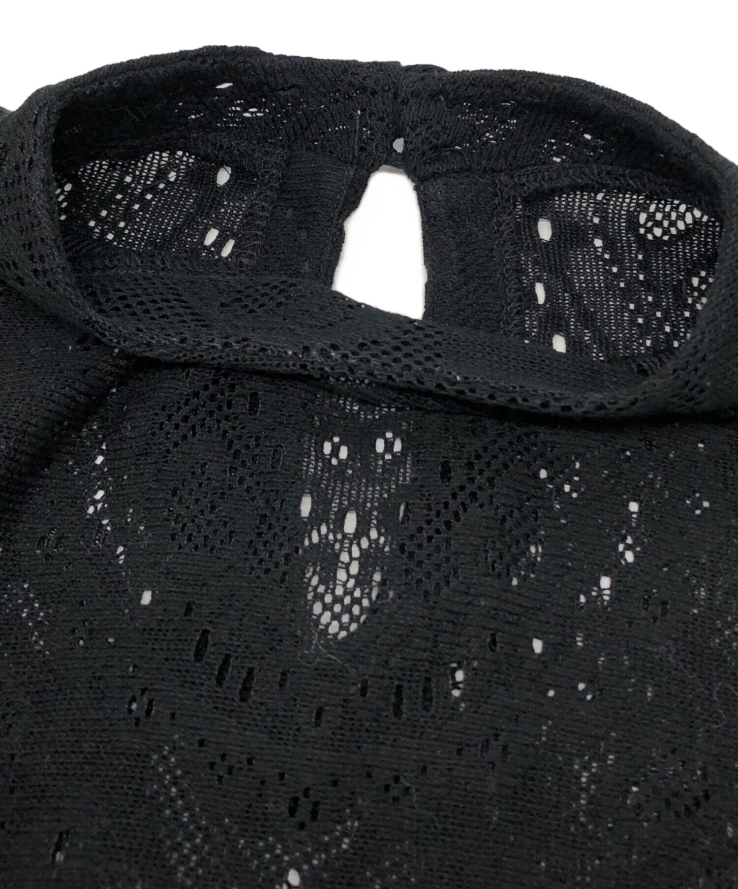 【美品】  Mame Kurogouchi / マメクロゴウチ | Curtain Lace Jacquard Jersey Top カーテンレース ジャガード カットソー | 1 | ホワイト | レディース MAMEのレース | TRENT - 福岡セレクトショップ