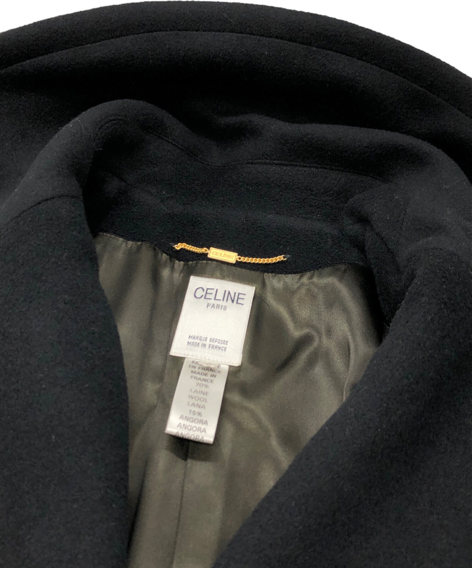 中古・古着通販】CELINE (セリーヌ) カシミヤアンゴラ混メルトンコート
