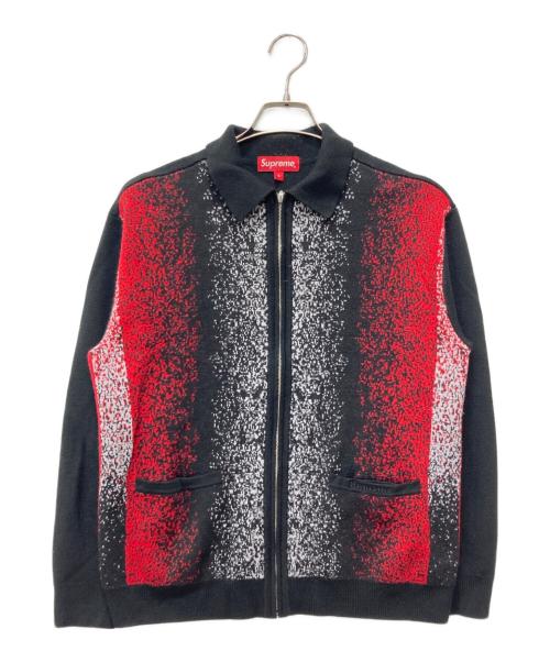 Supreme ジップアップカーディガン L 黒/赤 中古・古着通販】SUPREME (シュプリーム) GRADIENT STRIPE ZIP UP
