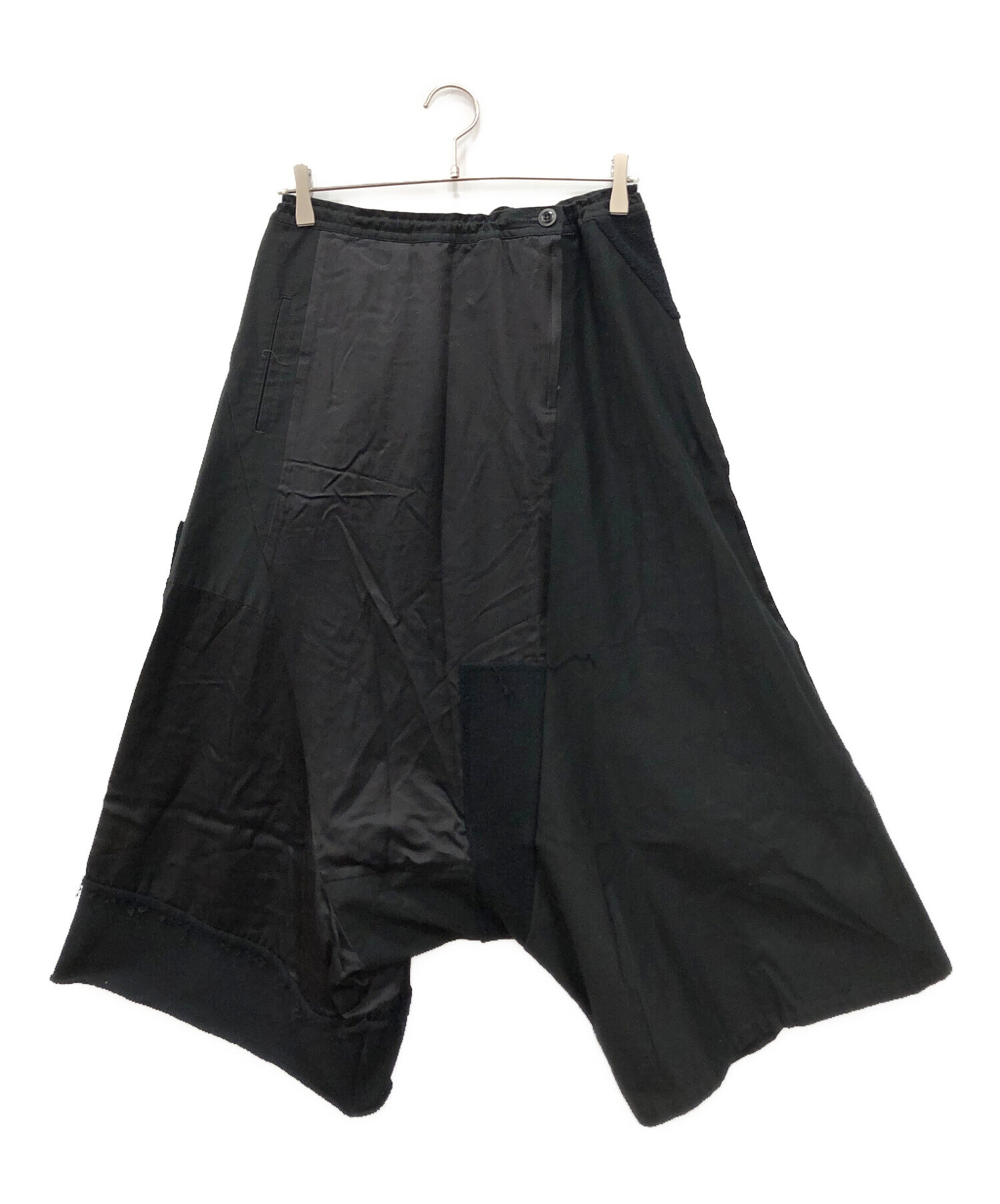 y's ワイズ　ブラック サルエルパンツ 中古・古着通販】Y's (ワイズ) パターン切替サルエルパンツ ブラック