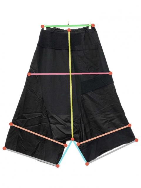 中古・古着通販】Y's (ワイズ) パターン切替サルエルパンツ ブラック