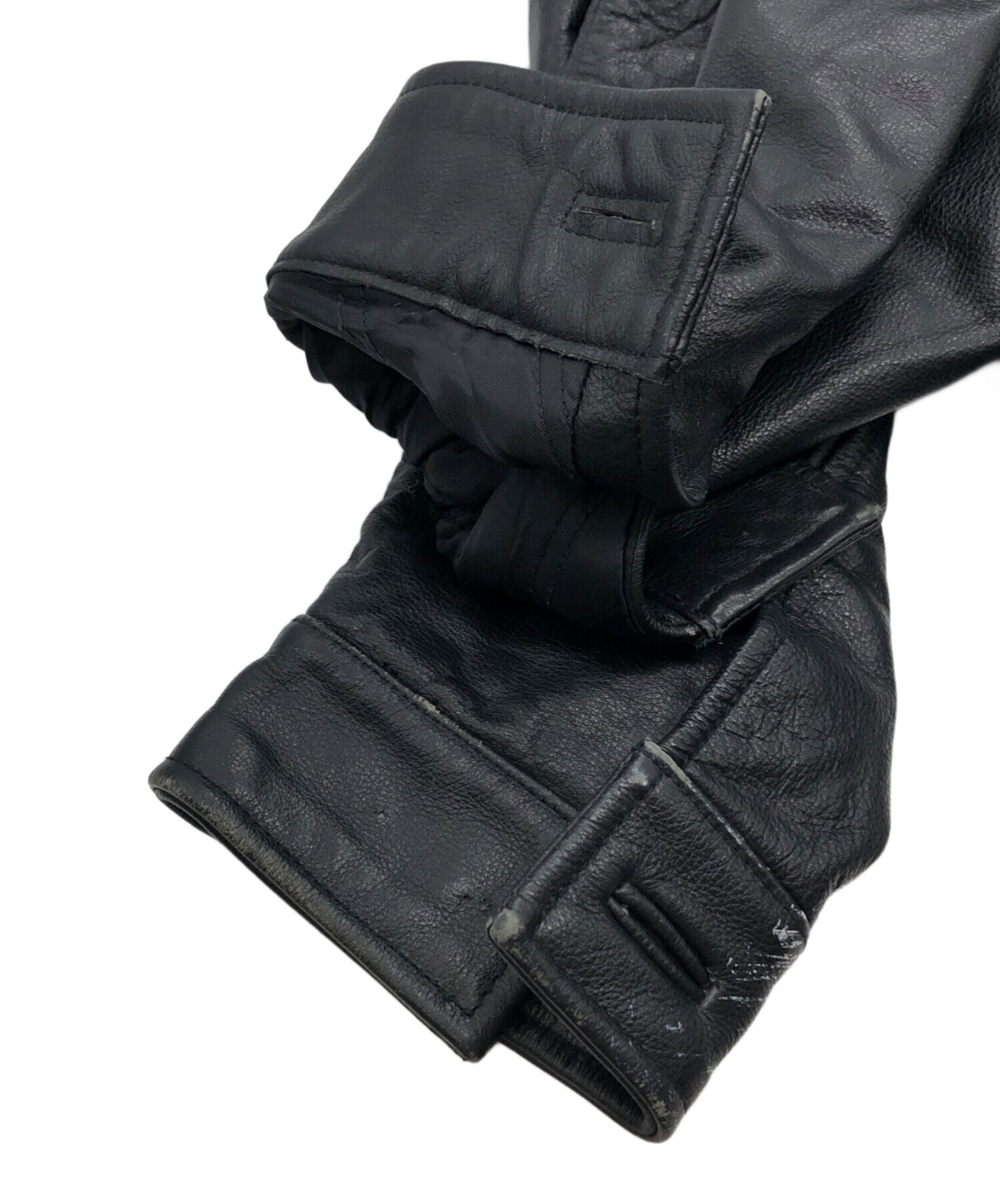 中古・古着通販】GAP (ギャップ) レザージャケット ブラック サイズ:XL