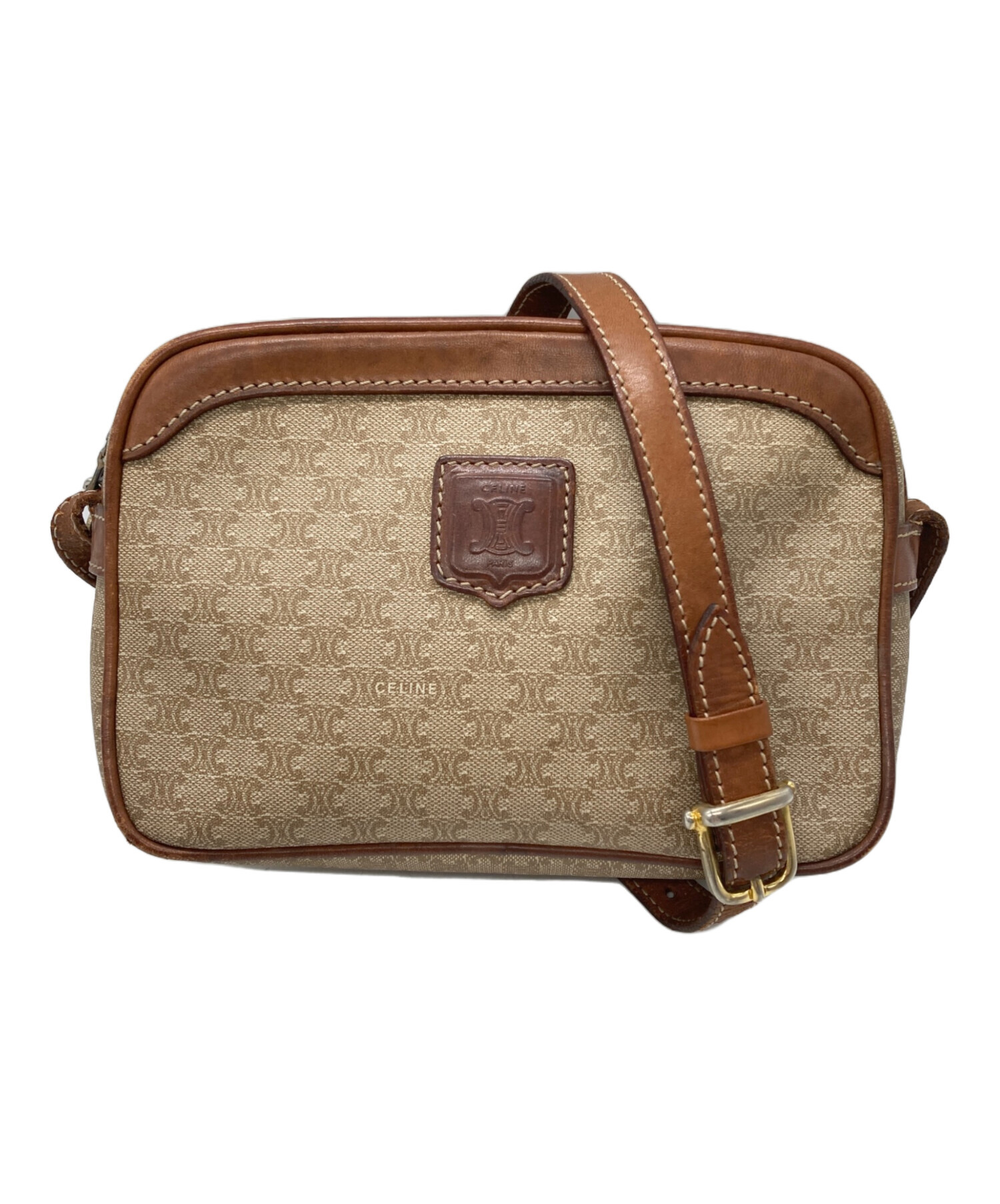 中古・古着通販】CELINE (セリーヌ) マカダム柄ショルダーバッグ