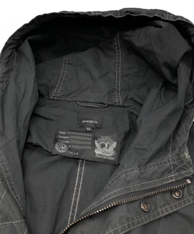 中古・古着通販】DIESEL (ディーゼル) モッズコート ブラック サイズ:M