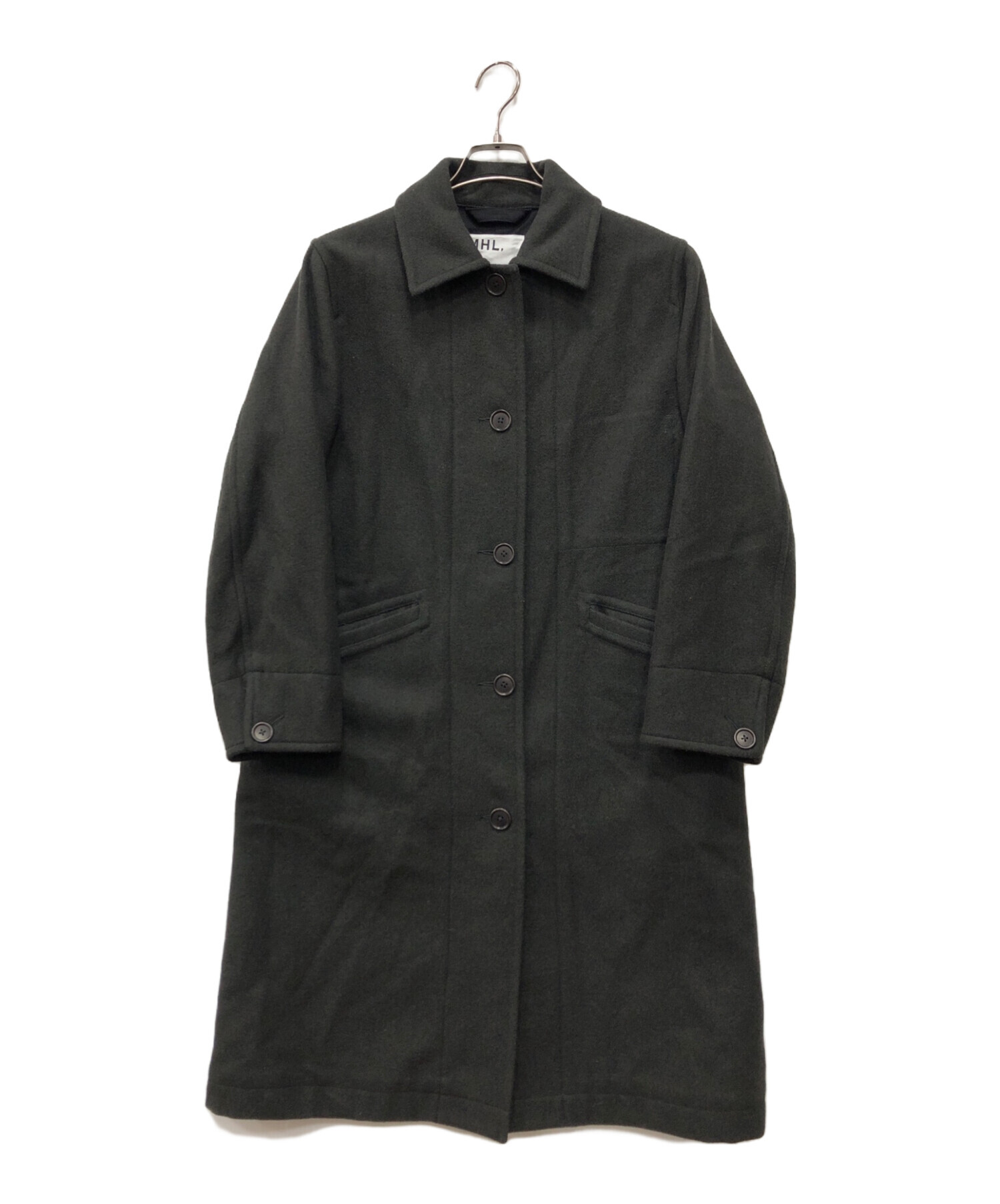 中古・古着通販】MHL (エムエイチエル) BASIC WOOL MELTON COAT カーキ 