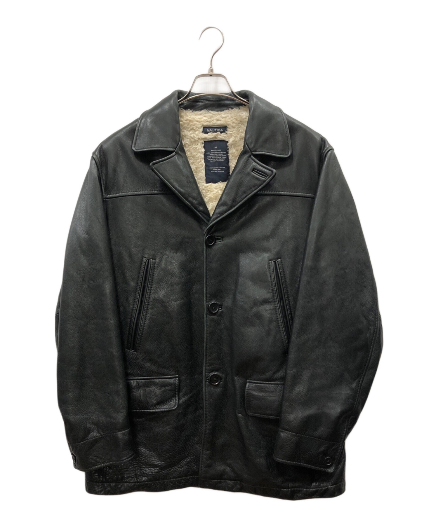 NAUTICA/ノーティカ レザージャケット　XL NAUTICA/ムラ加工 フェイクレザーブルゾン｜Daytona Park(FREAK'S