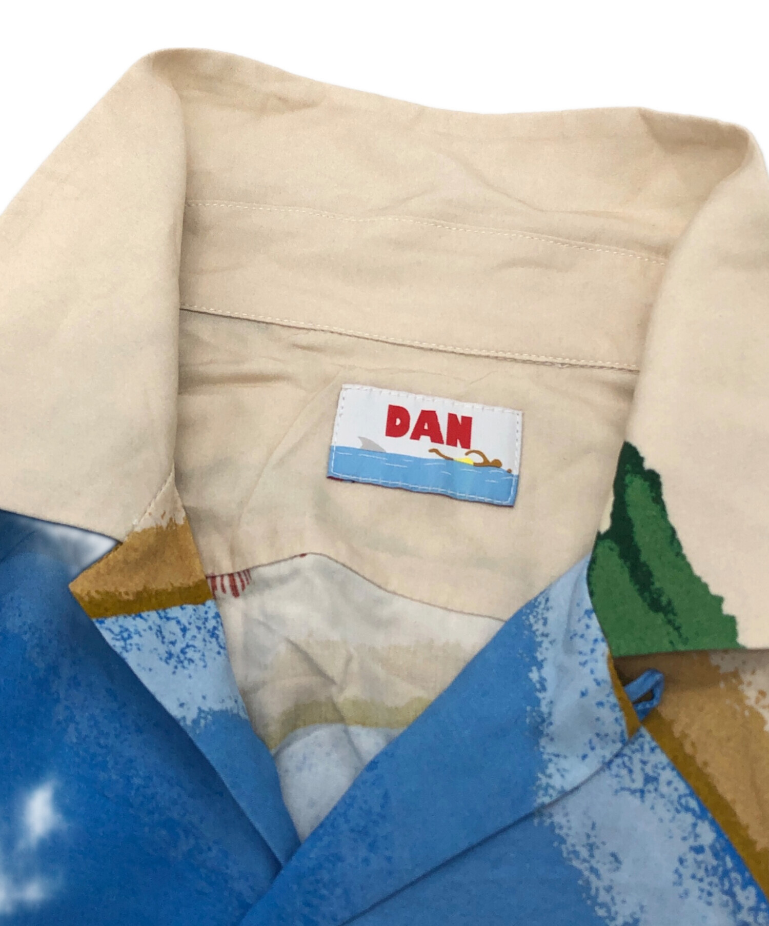 ダンシャリズム様 中古・古着通販】DAN (ダン) SHARK ALOHA SHIRT ブルー サイズ:M