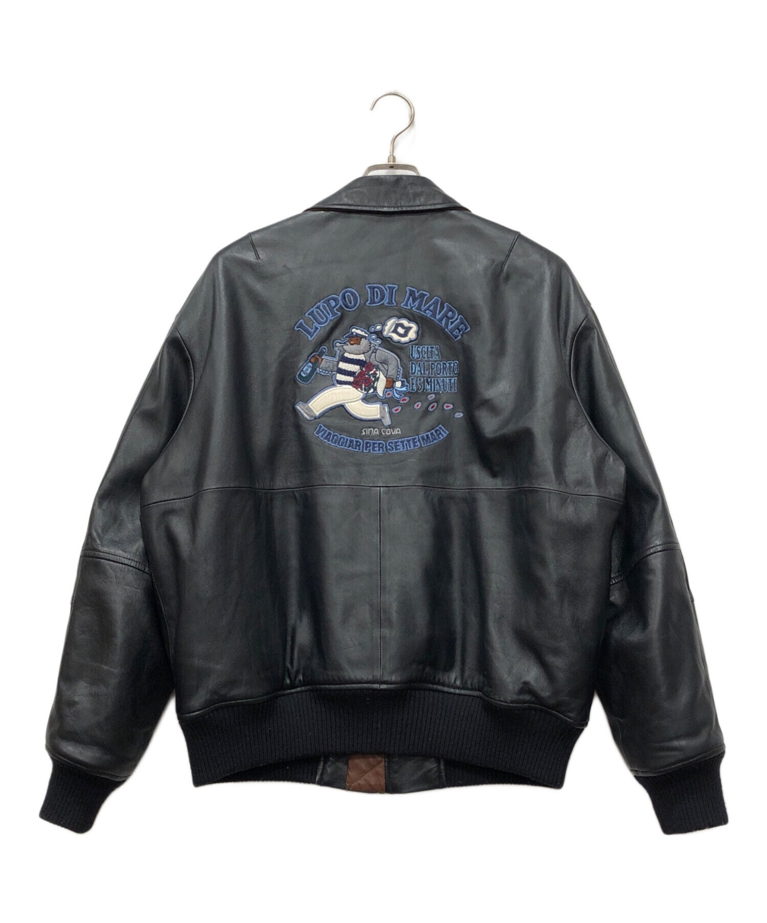 【極美品】　SINA COVA シナコバ　 ラムレザー　レザージャケット　　M 中古・古着通販】LUPO DI MARE SINA COVA (ルポ ディ マーレ シナコバ