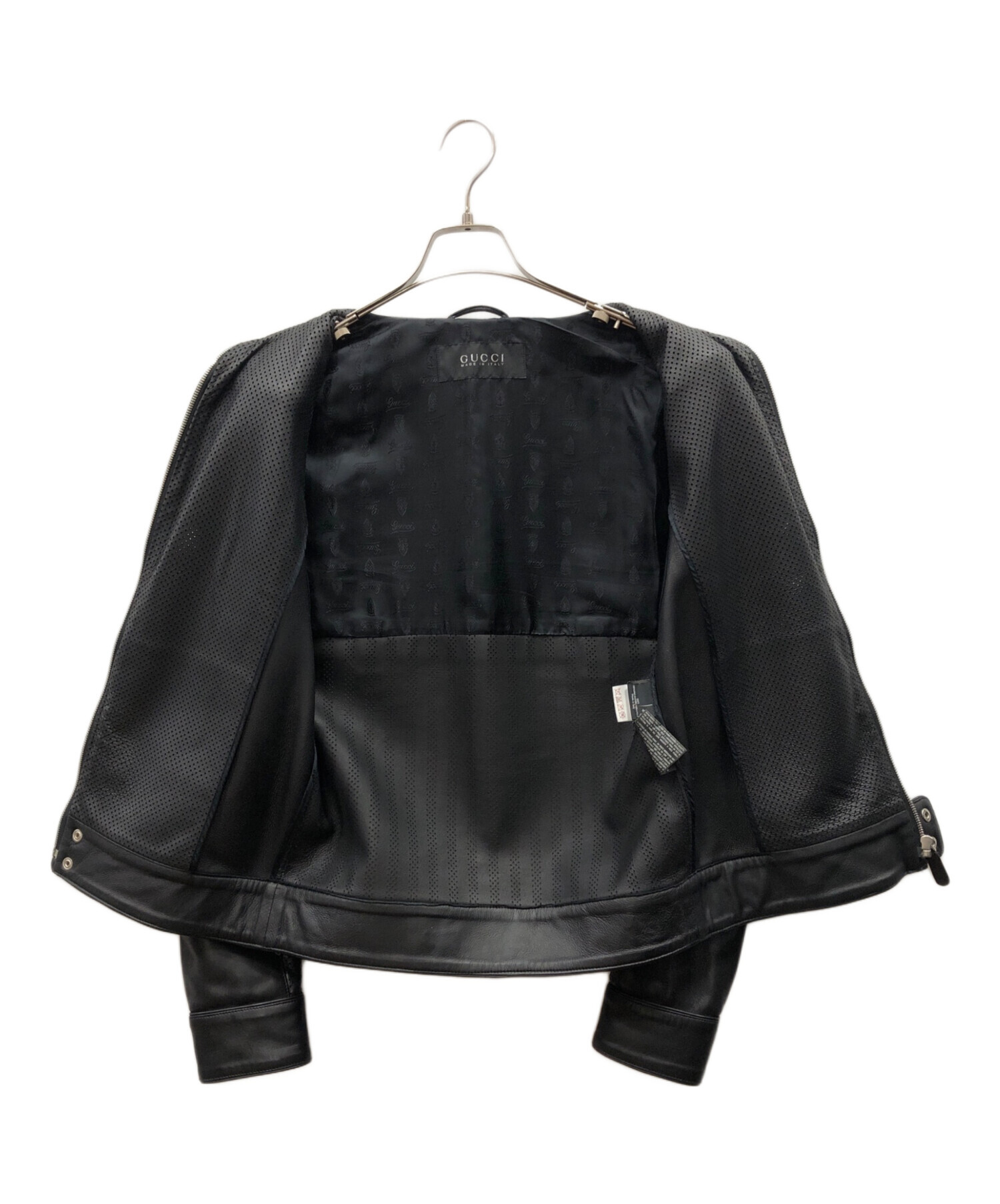 中古・古着通販】GUCCI (グッチ) パンチングシングルラムレザー