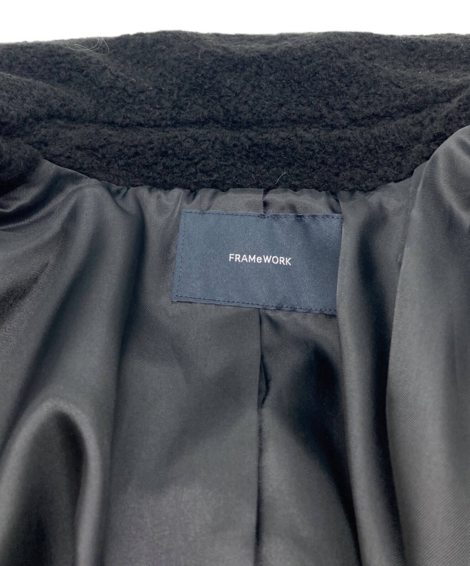 中古・古着通販】FRAMeWORK (フレームワーク) WOOLブレンドボアコート 