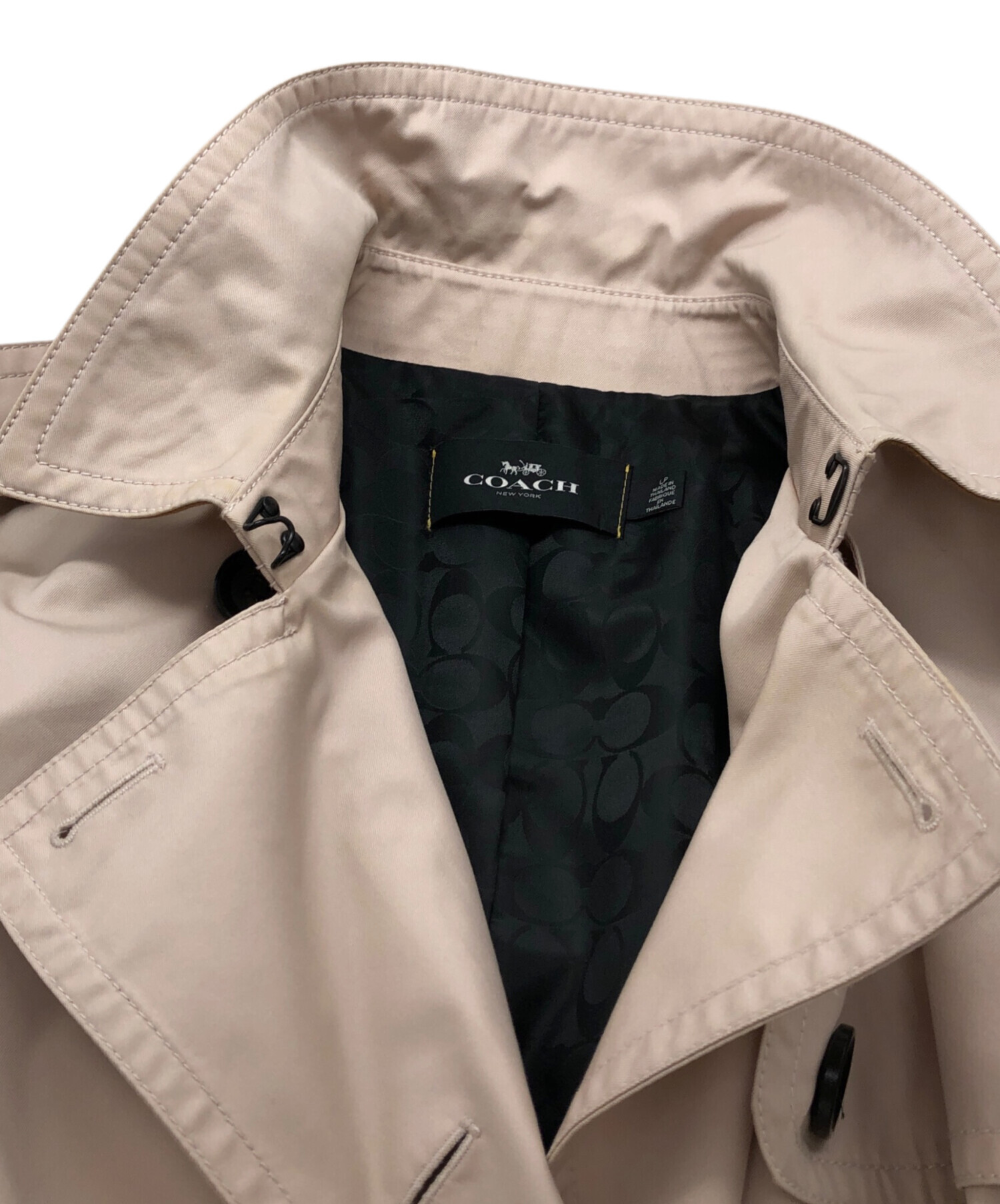中古・古着通販】COACH (コーチ) トレンチコート ベージュ サイズ:L