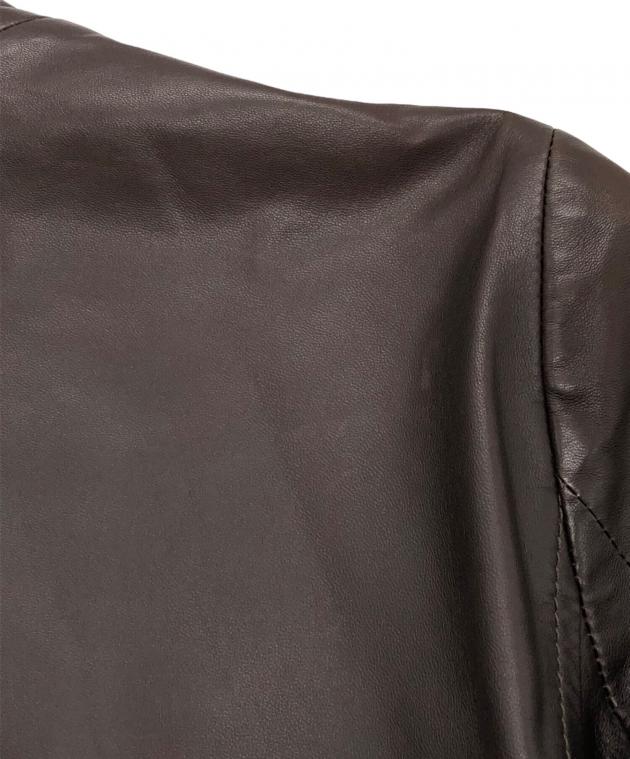 中古・古着通販】CELINE (セリーヌ) レザージャケット ブラウン サイズ