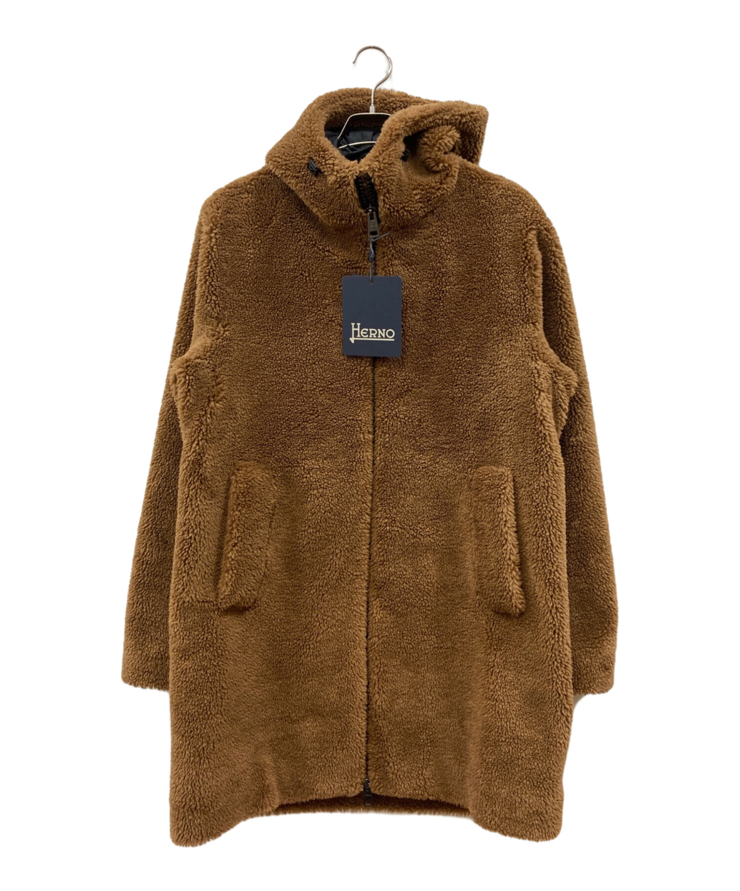 中古・古着通販】HERNO (ヘルノ) ボアフリースコート ブラウン サイズ