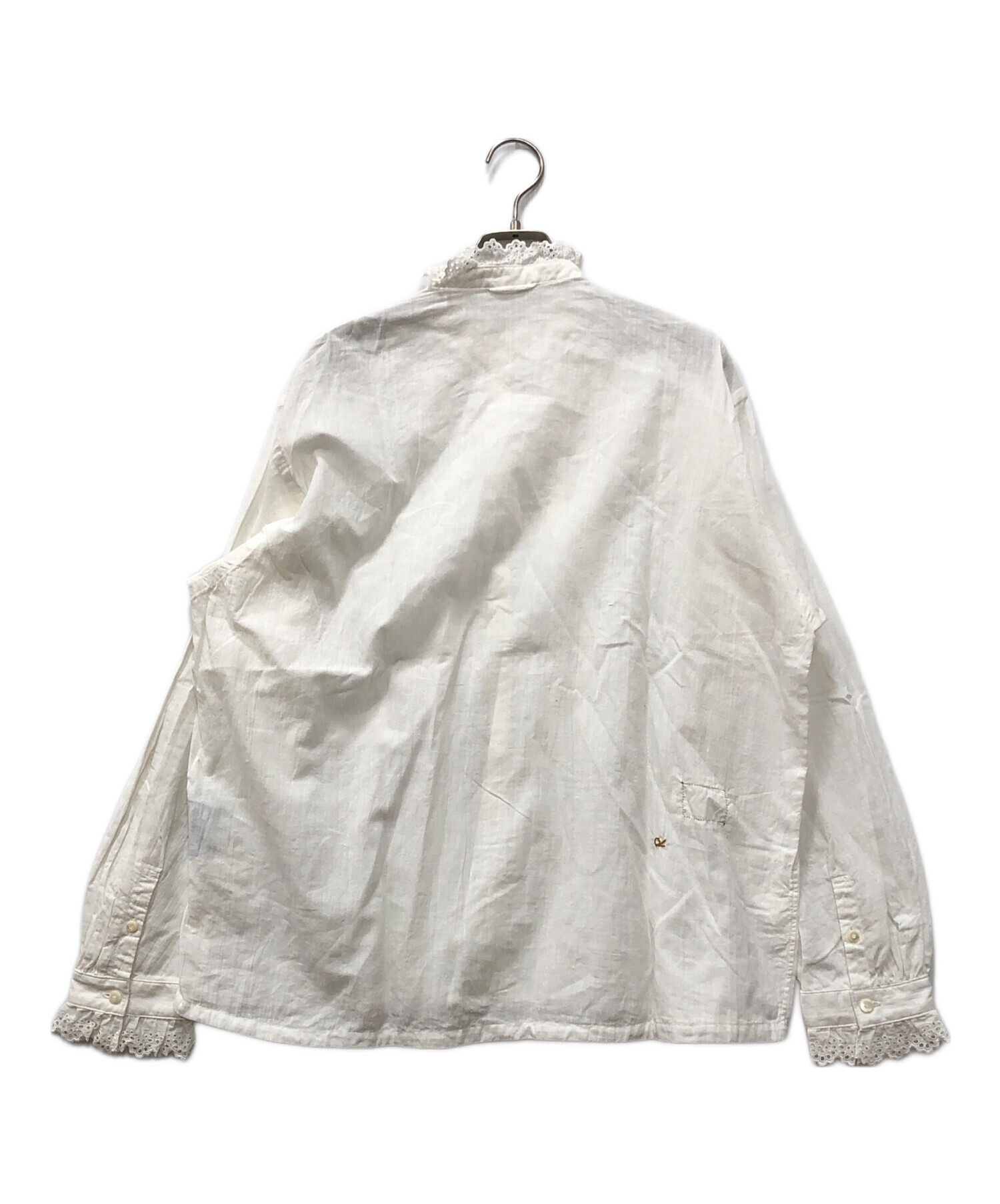 定価5万 45R インドカディのカットワークブラウス ホワイト 定価5万 45R インドカディのカットワークブラウス ホワイト - メルカリ