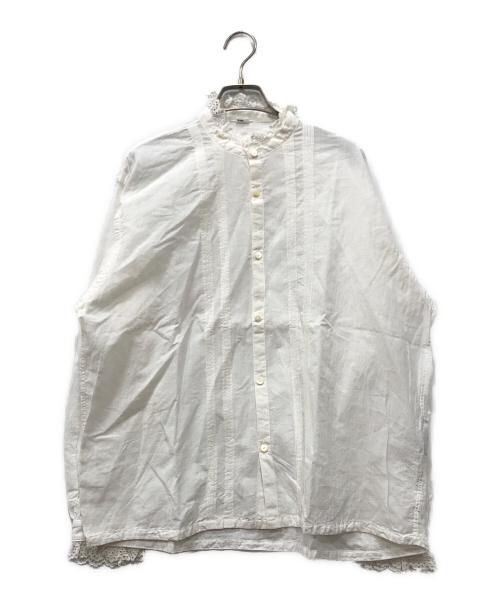 未使用タグ付　45R フォーティファイブアール　長袖シャツ　刺繍ロゴ　1 白 中古・古着通販】45R (フォーティファイブ・アール) インドカディの