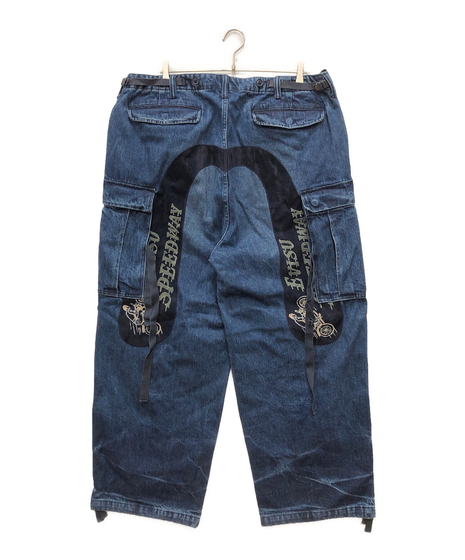 中古・古着通販】EVISU (エヴィス) ウォッシュ大黒刺繍ワイドレッグ