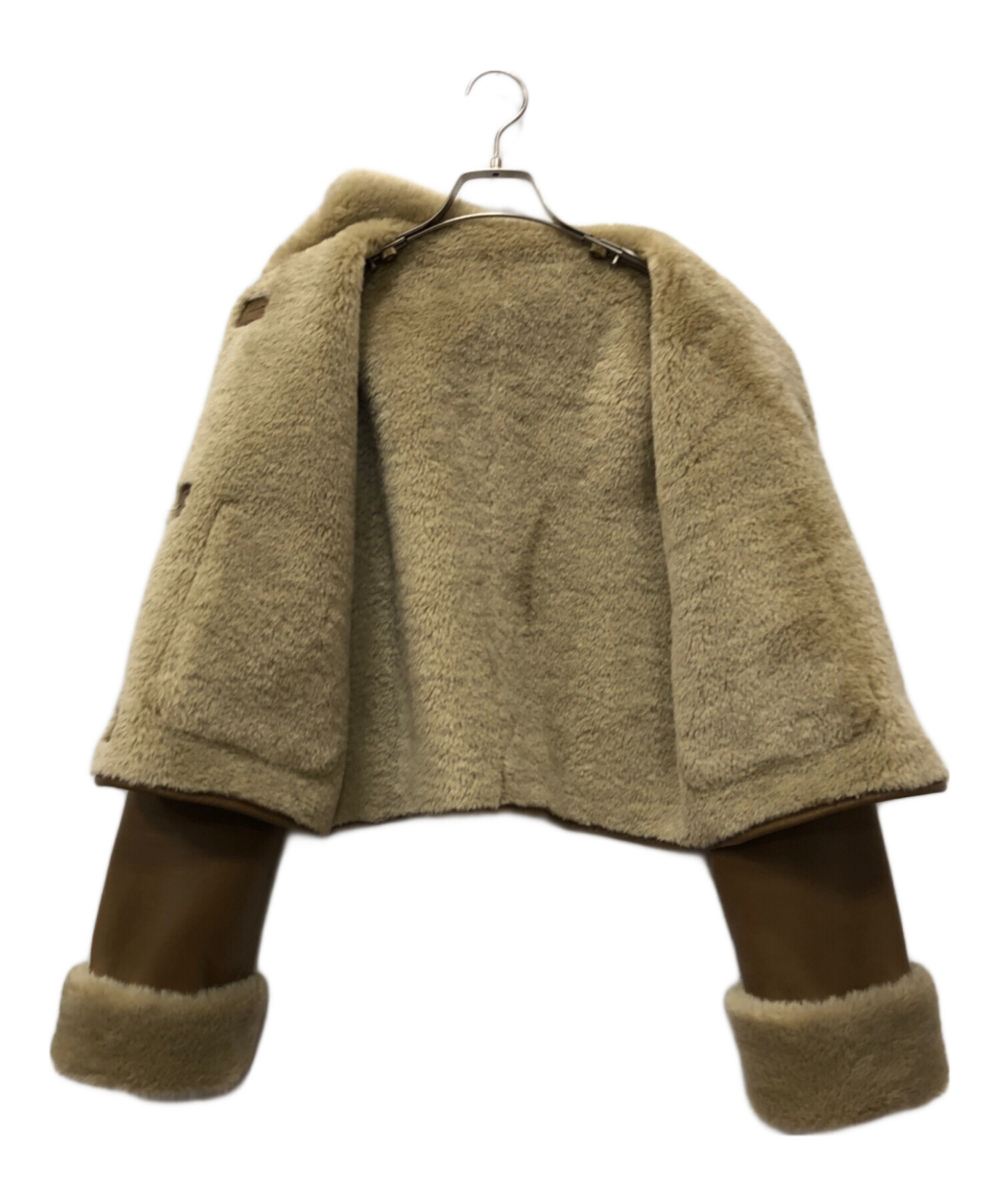 中古・古着通販】CLANE (クラネ) VEGAN LEATHER BOA SHORT JACKET 