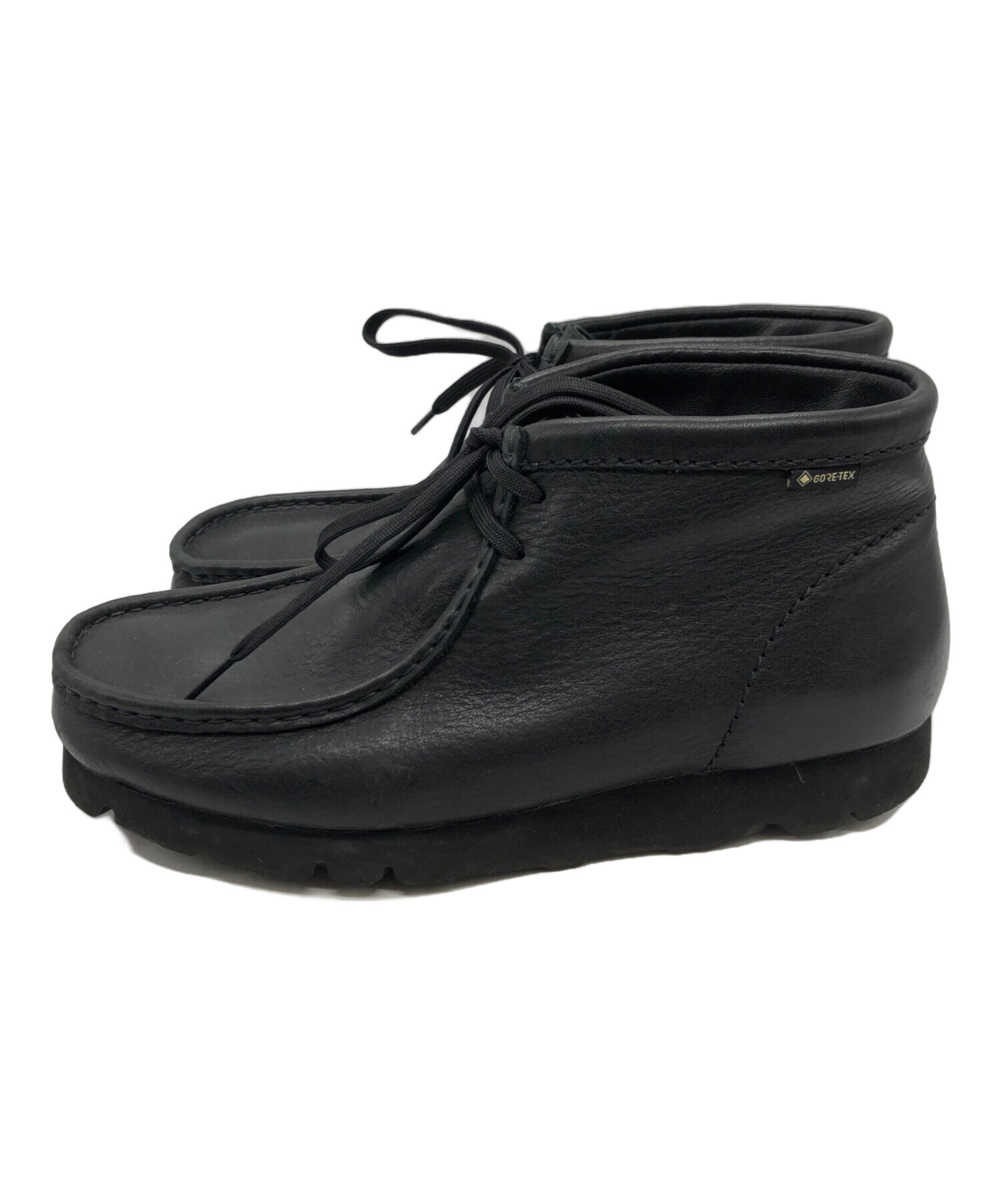 中古・古着通販】CLARKS (クラークス) レザーワラビーブーツ ブラック