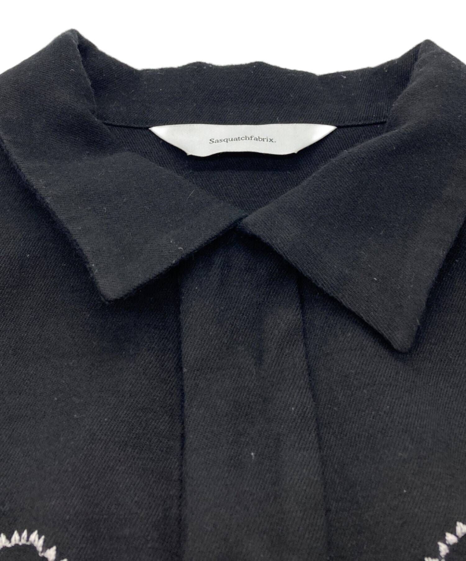 Sasquatchfabrix レース半袖シャツ ブラック サイズL Sasquatchfabrix