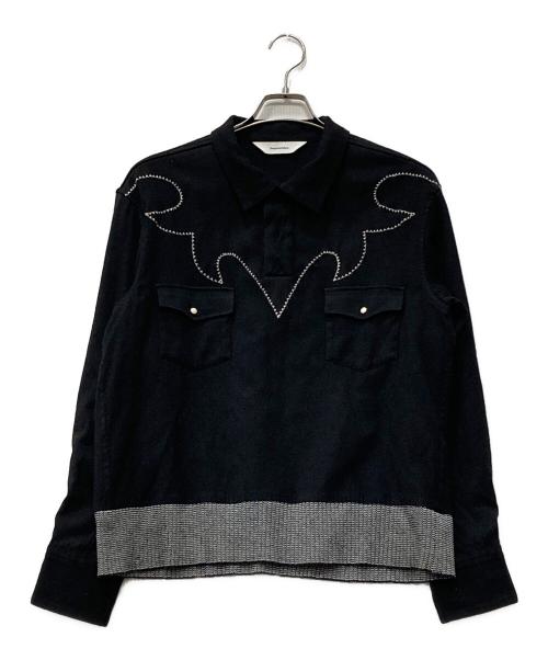 Sasquatchfabrix レース半袖シャツ　ブラック　サイズL Sasquatchfabrix レース半袖シャツ ブラック サイズL Sasquatchfabrix