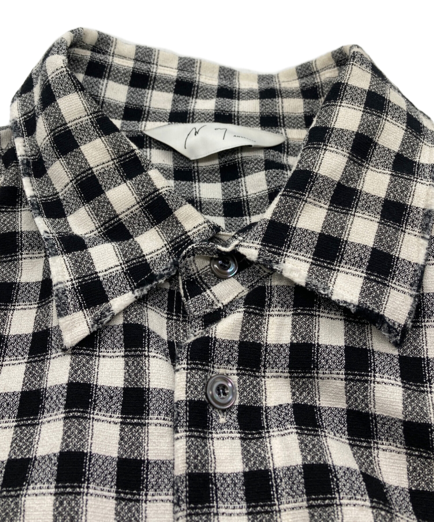 中古・古着通販】ANCELLM (アンセルム) C/R CHECK OVER SHIRT ブラック