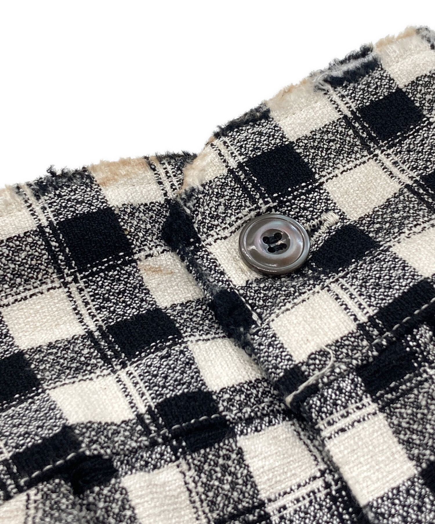 中古・古着通販】ANCELLM (アンセルム) C/R CHECK OVER SHIRT ブラック
