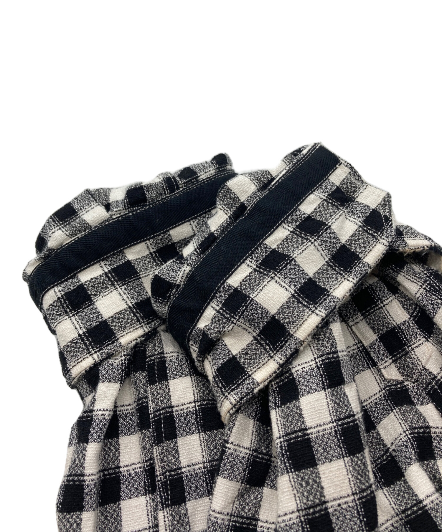 中古・古着通販】ANCELLM (アンセルム) C/R CHECK OVER SHIRT ブラック