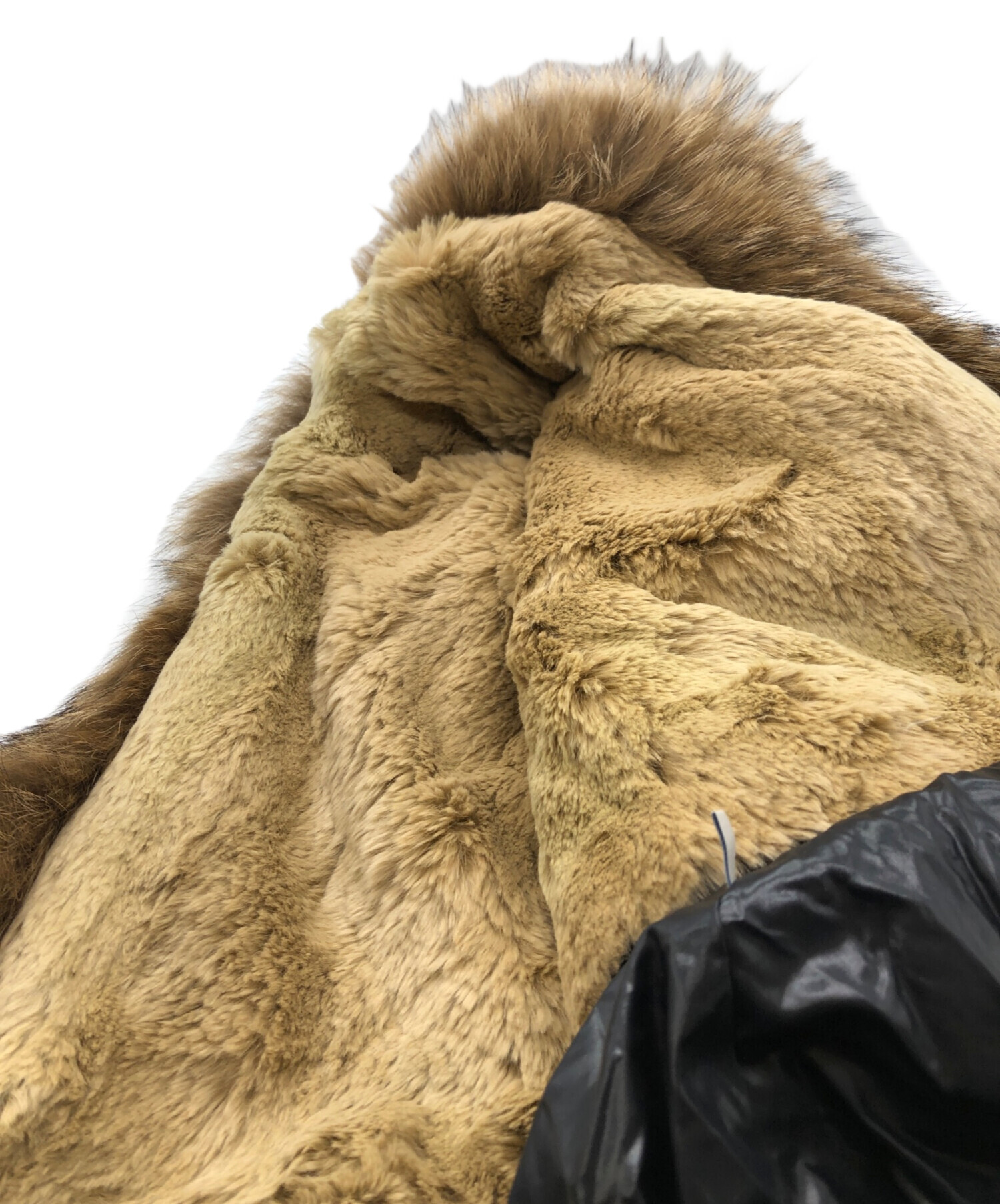 モンクレール　ブラウン ダウンジャケット ファー付き 12/14A【MONCLER】BOEDETTE リアルファーダウンジャケット関税込