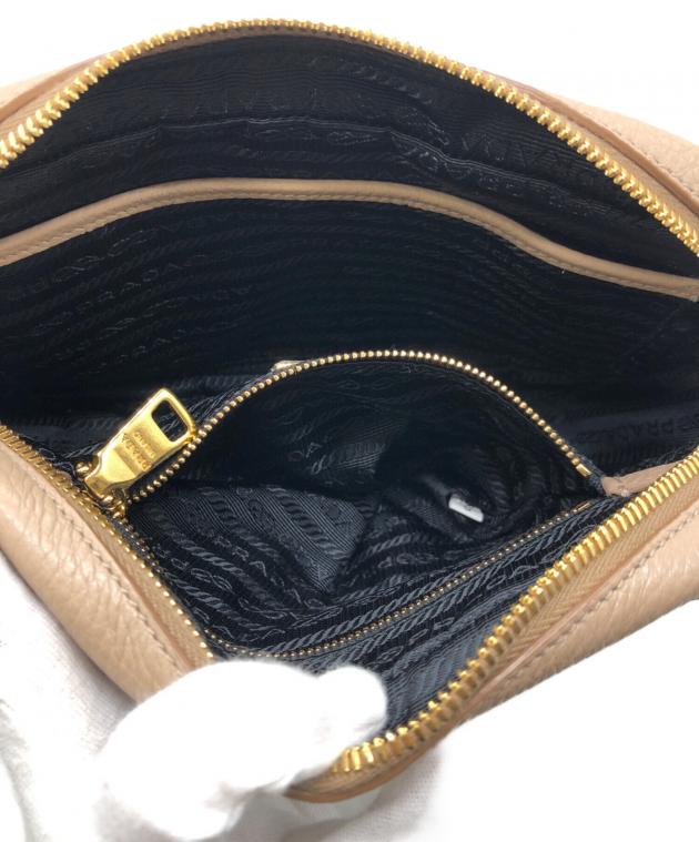 く*げ様 値下げ　PRADA ショルダーバッグ 1BH158 ベージュ PRADA バケット型ショルダーバッグ ベージュ
