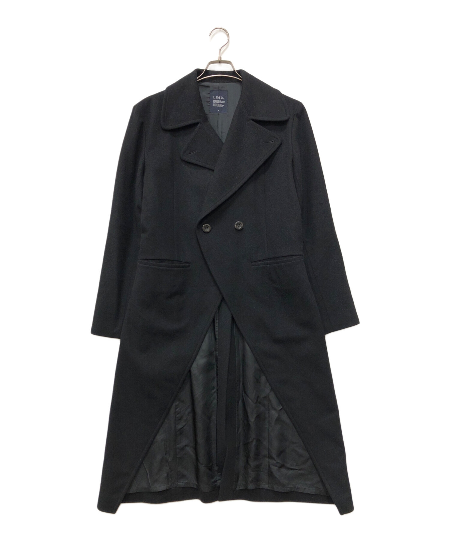 中古・古着通販】LIMI feu (リミフゥ) デザインウールコート ブラック